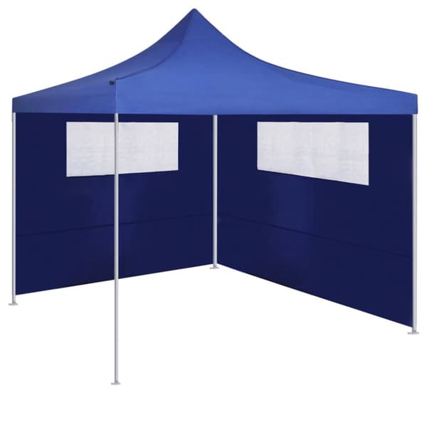 The Living Store pavillonvæg med vinduer 6x2 m blå -  Festtelte & havepavilloner – tilbehør