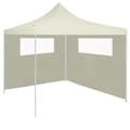 Miniatyrbild 3 av 5: The Living Store Sidovägg med fönster till partytält 6x2 m gräddvit -  Tillbehör till partytält & lusthus