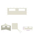 Miniatyrbild 1 av 5: The Living Store Sidovägg med fönster till partytält 6x2 m gräddvit -  Tillbehör till partytält & lusthus