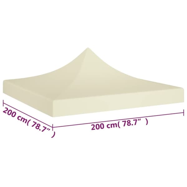 tag til festtelt 2x2 m 270 g/m² cremefarvet