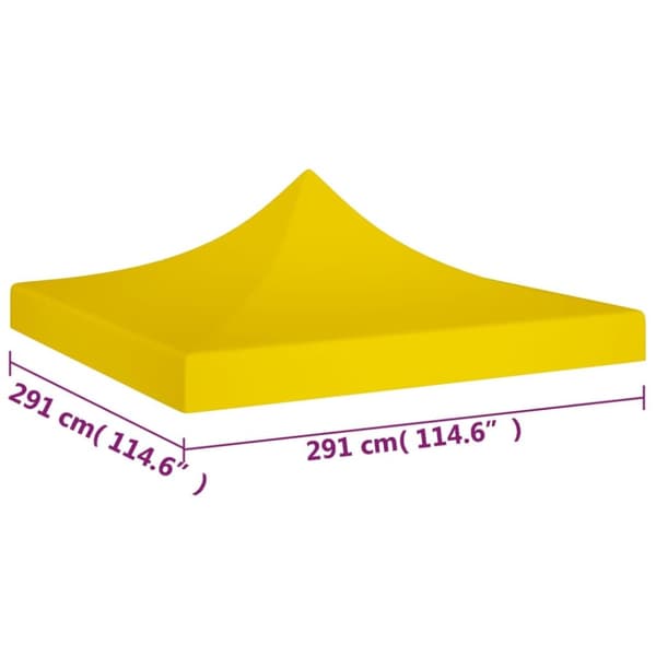 Tak till partytält 3x3 m gul 270 g/m²