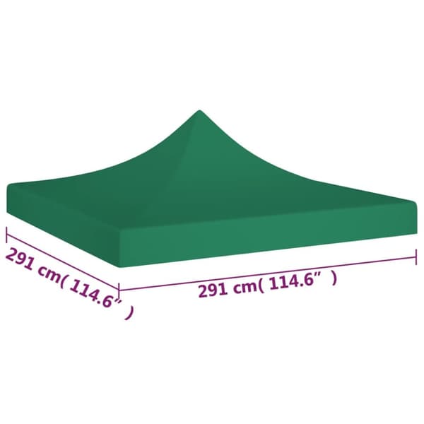 Juhlateltan katto 3x3 m vihreä 270 g/m²