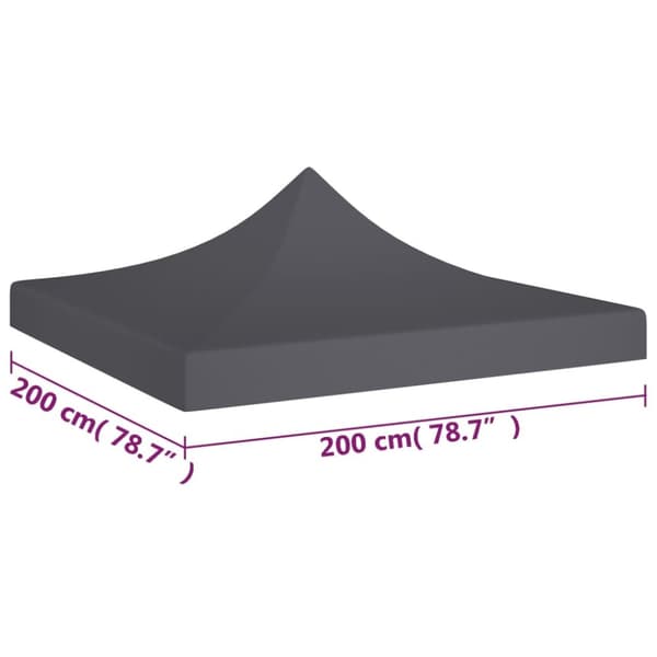 tag til festtelt 2x2 m 270 g/m² antracitgrå