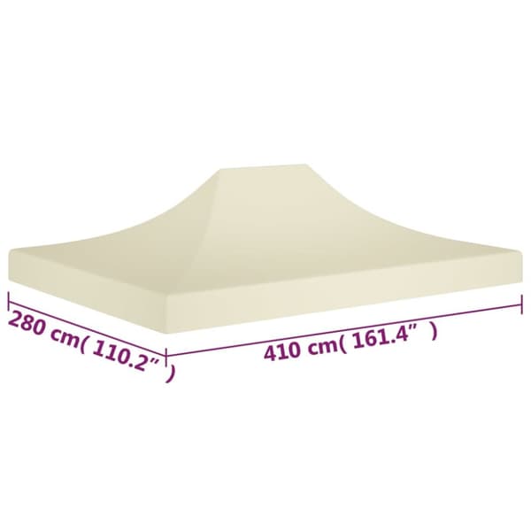 Juhlateltan katto 4x3 m kerma 270 g/m²