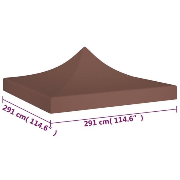 Juhlateltan katto 3x3 m ruskea 270 g/m²