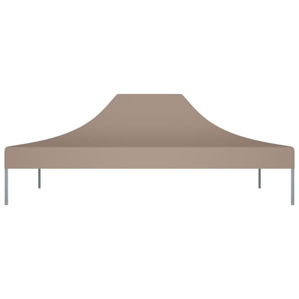 Juhlateltan katto 4x3 m harmaanruskea 270 g/m²