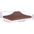 Pikkukuva 6 / 6: Juhlateltan katto 4,5x3 m ruskea 270 g/m²
