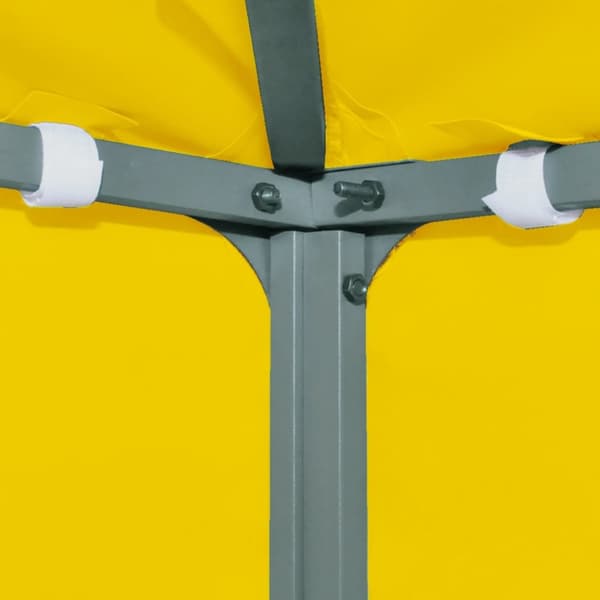 vidaXL 2-kerroksinen huvimajan katto 310 g/m² 3x3 m keltainen -  Katosten & huvimajojen irtokatot