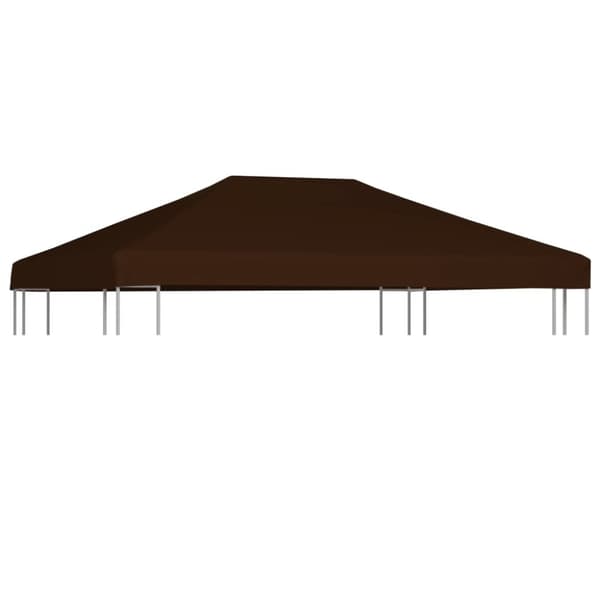 vidaXL pavillontopdække 310 g/m² 3 x 4 m brun -  Festtelte & havepavilloner – tage