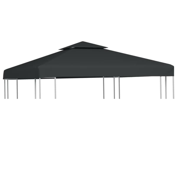 vidaXL Paviljongtak 310 g/m² mörkgrå 3 x 3 m -  Tak till partytält & lusthus