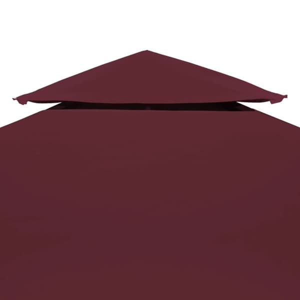 vidaXL Paviljongtak med ventilering 310 g/m² 3x3 m vinröd -  Tak till partytält & lusthus