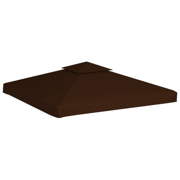 vidaXL pavillontopdække 2 niveauer 3x3 m 310 g/m² brun -  Festtelte & havepavilloner – tage