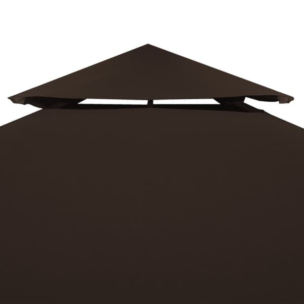 vidaXL pavillontopdække 2 niveauer 3x3 m 310 g/m² brun -  Festtelte & havepavilloner – tage