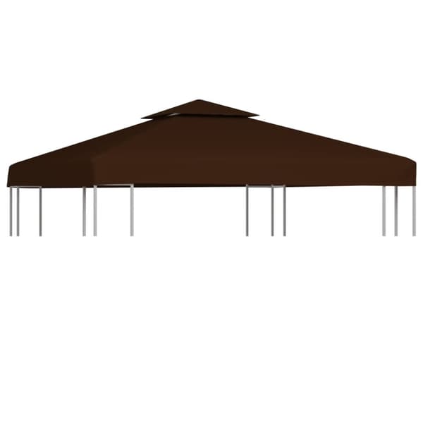 vidaXL pavillontopdække 2 niveauer 3x3 m 310 g/m² brun -  Festtelte & havepavilloner – tage