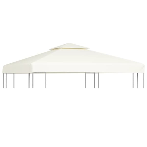 vidaXL Paviljongtak 310 g/m² 3 x 3 m gräddvit -  Tak till partytält & lusthus