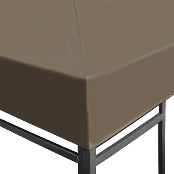 vidaXL pavillontopdække 310 g/m² 3 x 4 m gråbrun - Festtelte & havepavilloner – tage