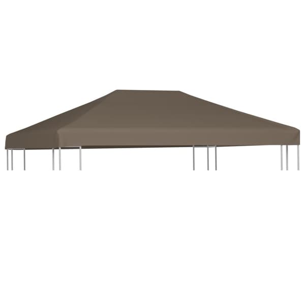 vidaXL pavillontopdække 310 g/m² 3 x 4 m gråbrun -  Festtelte & havepavilloner – tage