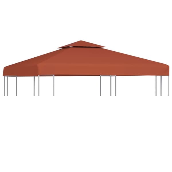 vidaXL pavillontopdække 2 niveauer 3x3 m 310 g/m² terrakotta -  Festtelte & havepavilloner – tage