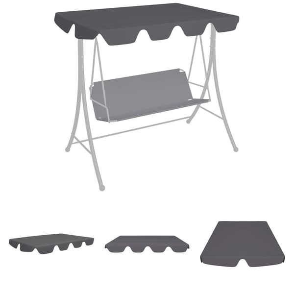The Living Store baldakin til havegynge 188/168x145/110 cm antracitgrå -  Festtelte & havepavilloner – tage