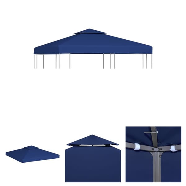 The Living Store Huvimajan vaihtokatto 310 g/m² Tummansininen 3 x 3 m -  Katosten & huvimajojen irtokatot