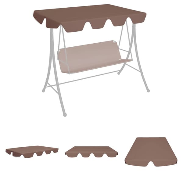 The Living Store baldakin til havegynge 150/130x105/70 cm brun -  Festtelte & havepavilloner – tage