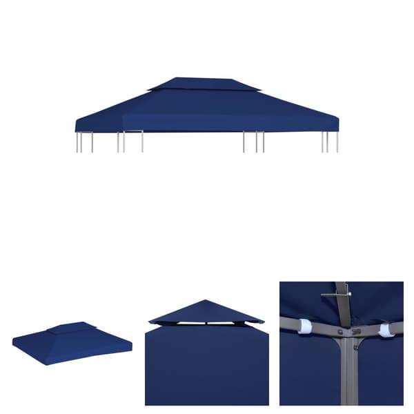 The Living Store pavillontopdække i 2 lag 310 g/m² 4 x 3 m blå -  Festtelte & havepavilloner – tage
