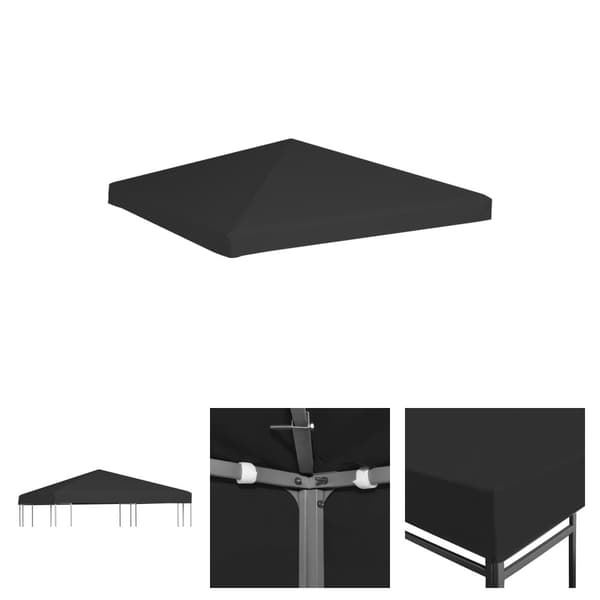 The Living Store pavillontopdække 3x3 m 270 g/m² sort -  Festtelte & havepavilloner – tage