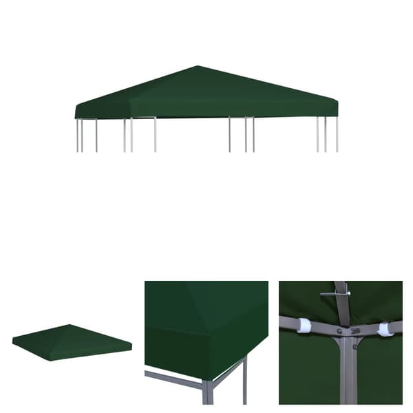 The Living Store Huvimajan katto 310 g / m² 3x3 m vihreä -  Katosten & huvimajojen irtokatot