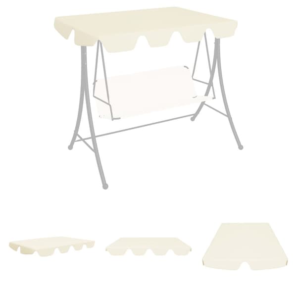 The Living Store baldakin til havegynge 150/130x105/70 cm cremefarvet -  Festtelte & havepavilloner – tage