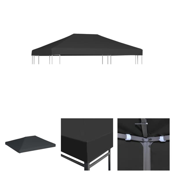 The Living Store Huvimajan katto 310 g/m² 4x3 m harmaa -  Katosten & huvimajojen irtokatot