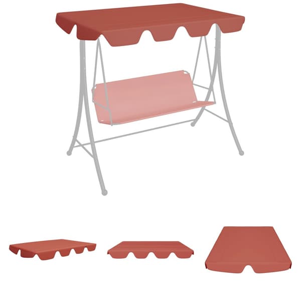 The Living Store baldakin til havegynge 188/168x145/110 cm terrakottafarvet -  Festtelte & havepavilloner – tage