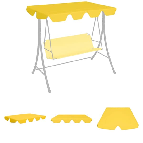 The Living Store baldakin til havegynge 188/168x145/110 cm gul -  Festtelte & havepavilloner – tage