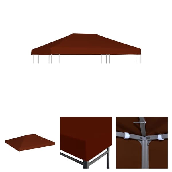 The Living Store Paviljongtak 310 g/m² 3x4 m terrakotta - Tak till partytält & lusthus