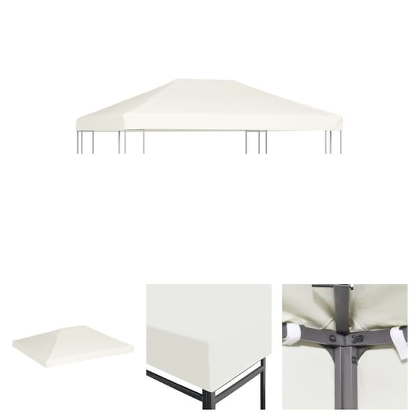 The Living Store pavillontopdække 310 g/m² 4 x 3 m cremehvid -  Festtelte & havepavilloner – tage