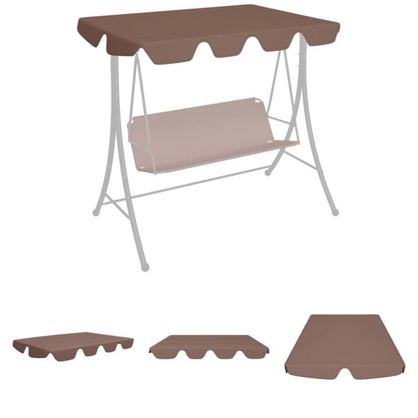 The Living Store baldakin til havegynge 188/168x145/110 cm brun -  Festtelte & havepavilloner – tage