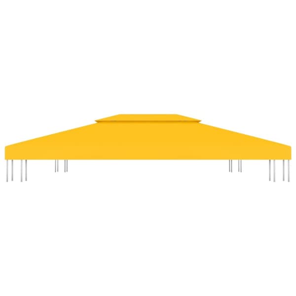 The Living Store Paviljongtak med ventilering 310 g/m² 4x3 m gul -  Tak till partytält & lusthus
