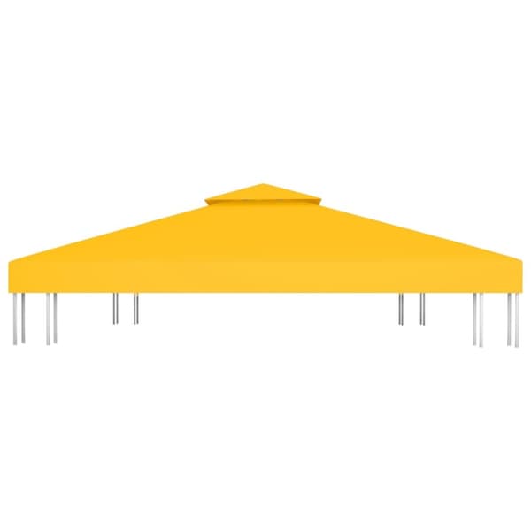 The Living Store Paviljongtak med ventilering 310 g/m² 4x3 m gul -  Tak till partytält & lusthus