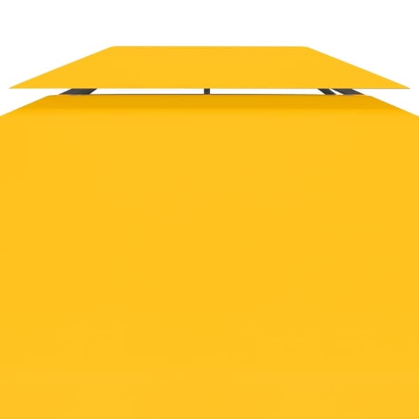 The Living Store Paviljongtak med ventilering 310 g/m² 4x3 m gul -  Tak till partytält & lusthus