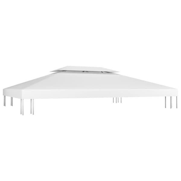 The Living Store 2-kerroksinen huvimajan katto 310 g/m² 4x3 m valkoinen - Katosten & huvimajojen irtokatot