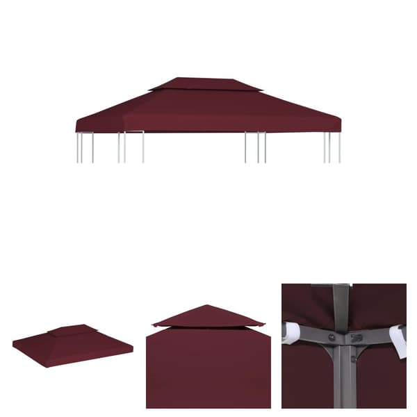 The Living Store pavillontopdække i 2 lag 310 g/m² 4 x 3 m bordeaux -  Festtelte & havepavilloner – tage
