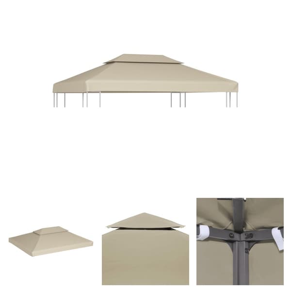 The Living Store Huvimajan vaihtokatto 310 g/m² Beige 3 x 4 m -  Katosten & huvimajojen irtokatot