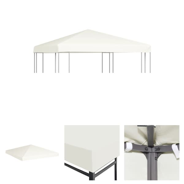 The Living Store Huvimajan katto 310 g / m² 3x3 m kermanvalkoinen -  Katosten & huvimajojen irtokatot