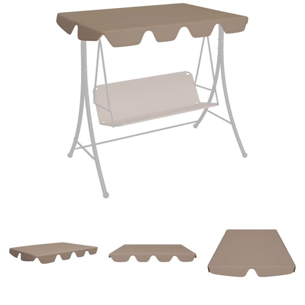 The Living Store baldakin til havegynge 188/168x145/110 cm gråbrun -  Festtelte & havepavilloner – tage