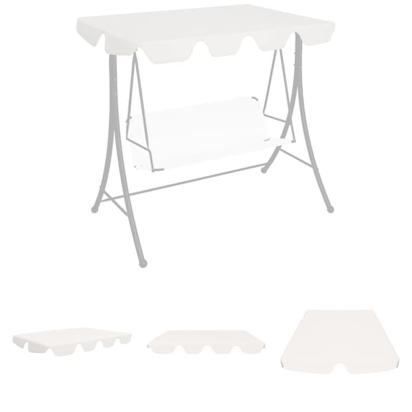 The Living Store baldakin til havegynge 188/168x145/110 cm hvid -  Festtelte & havepavilloner – tage