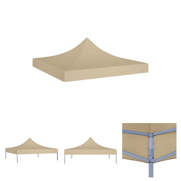 The Living Store Tak till partytält 3x3 m beige 270 g/m² -  Tak till partytält & lusthus