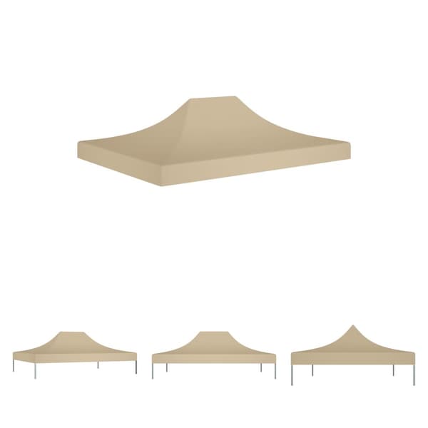 The Living Store Juhlateltan katto 4x3 m beige 270 g/m² -  Katosten & huvimajojen irtokatot