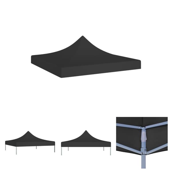 The Living Store tag til festtelt 3x3 m 270 g/m² sort -  Festtelte & havepavilloner – tage