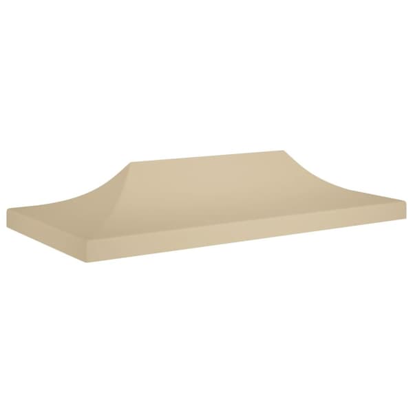 The Living Store Tak till partytält 6x3 m beige 270 g/m² - Tak till partytält & lusthus
