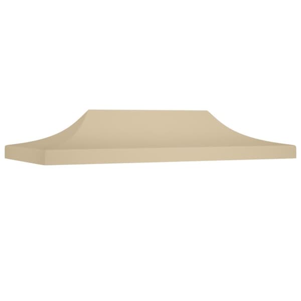 The Living Store Tak till partytält 6x3 m beige 270 g/m² - Tak till partytält & lusthus