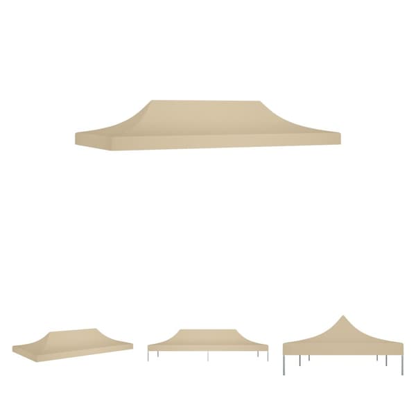 The Living Store Tak till partytält 6x3 m beige 270 g/m² - Tak till partytält & lusthus